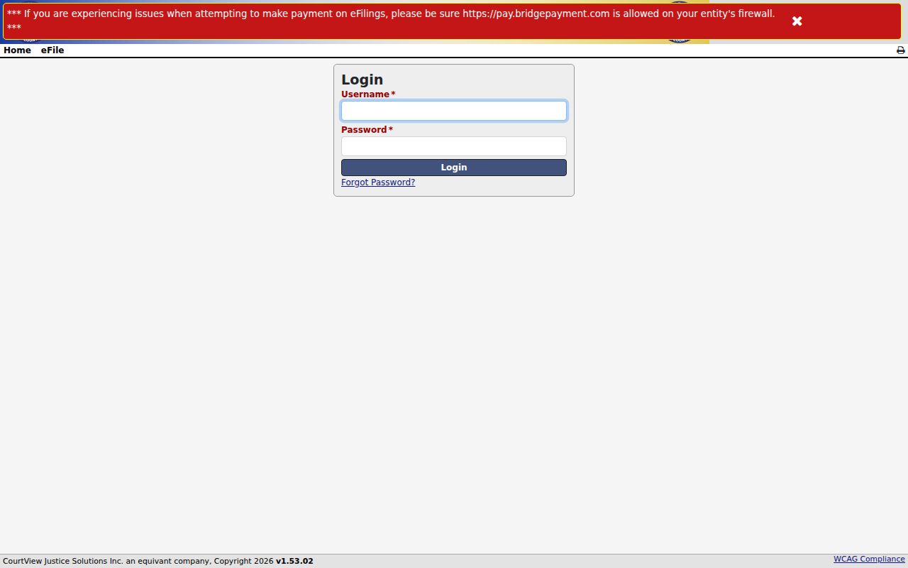 Geauga County case search distinction between public eAccess and e-filing login