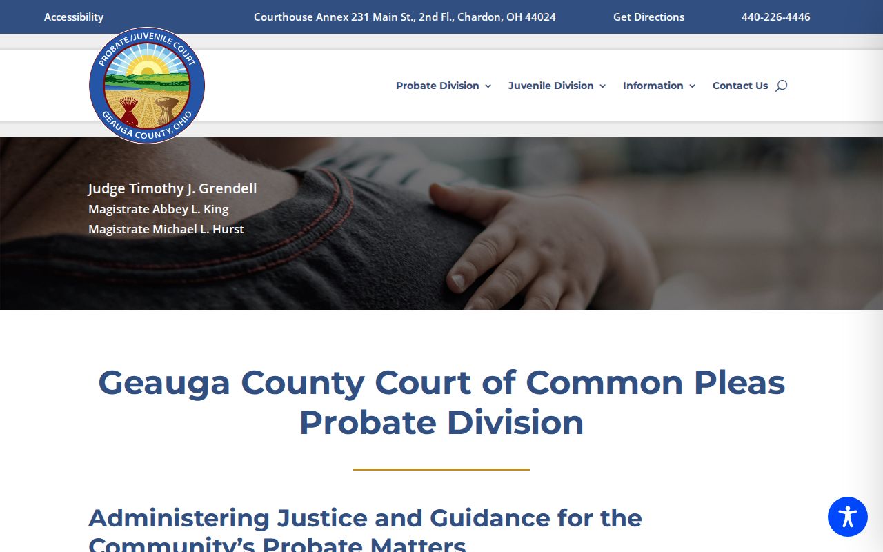 Geauga County case search routing for Probate Division records