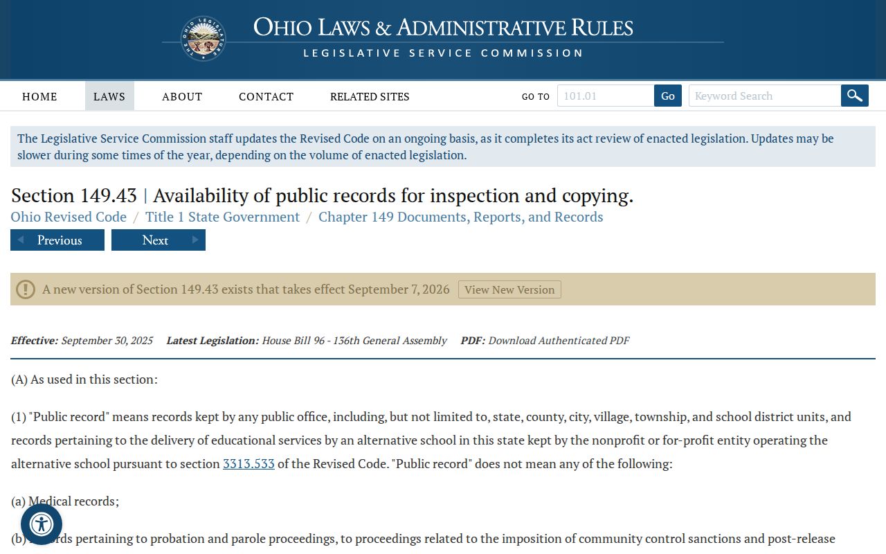 Geauga County court records Ohio Public Records Act